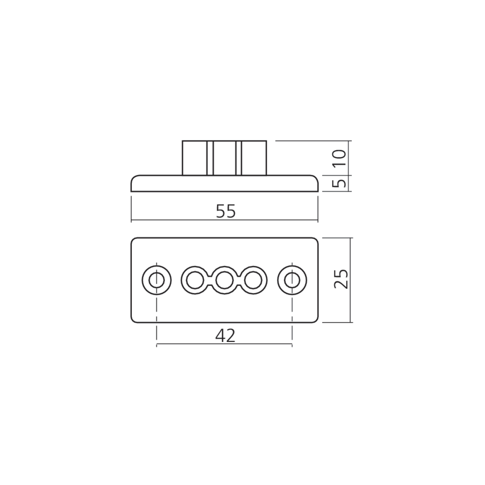 Adaptateur pour guide-câbles sous bureau EASY