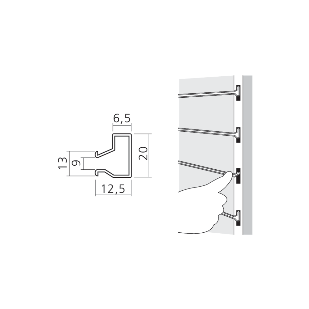 Profil clipsable