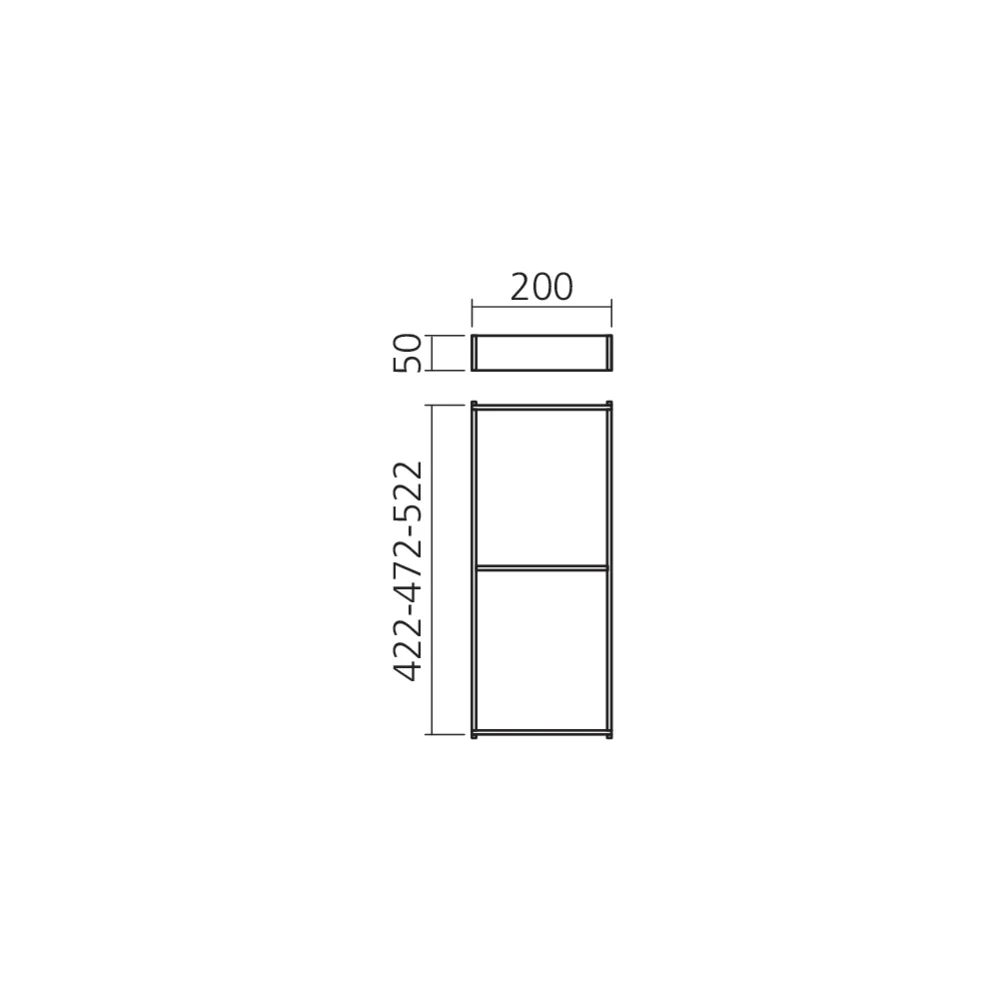 Boîte largeur 200 mm design bois
