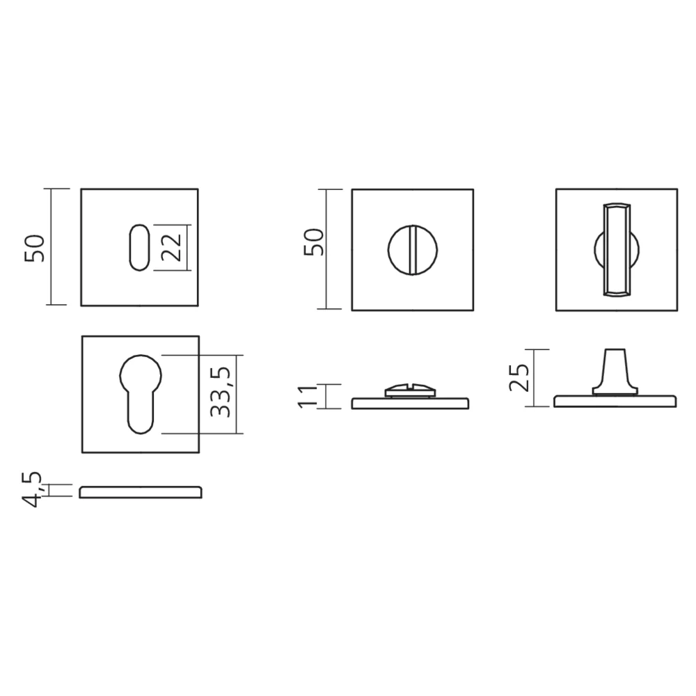 Rosaces carrées "Less is fine®"