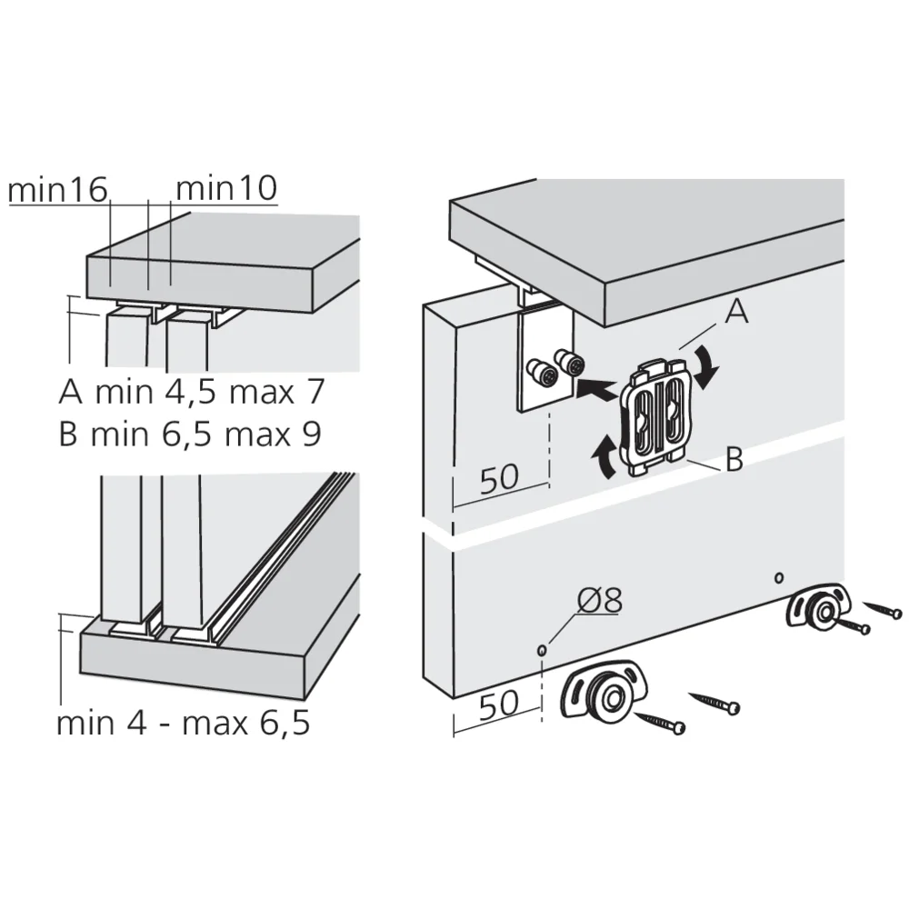Garniture 1 porte Roll 25