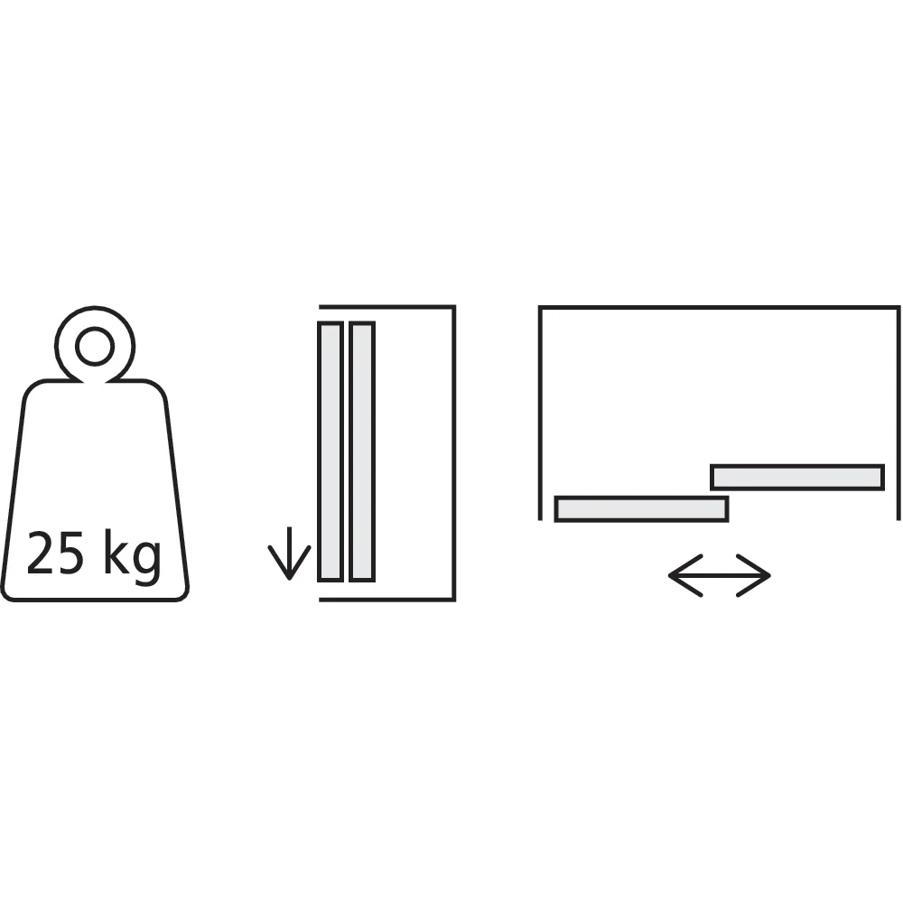 Garniture 1 porte Roll 25