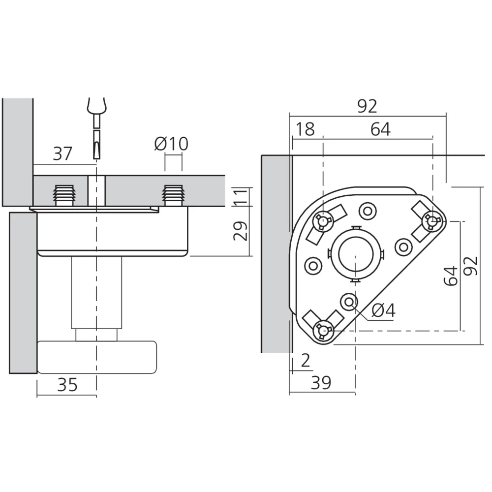Embase à frapper pour PIE417