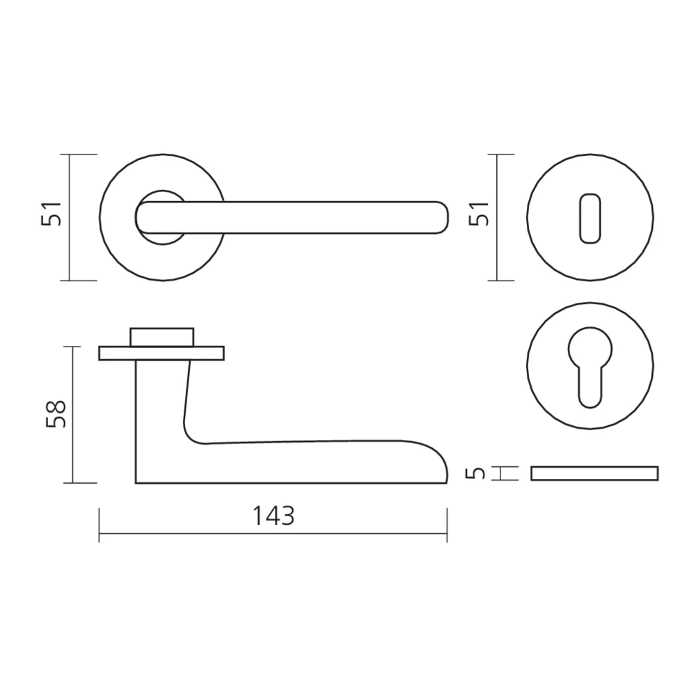 Ensemble sur rosace LUCY B