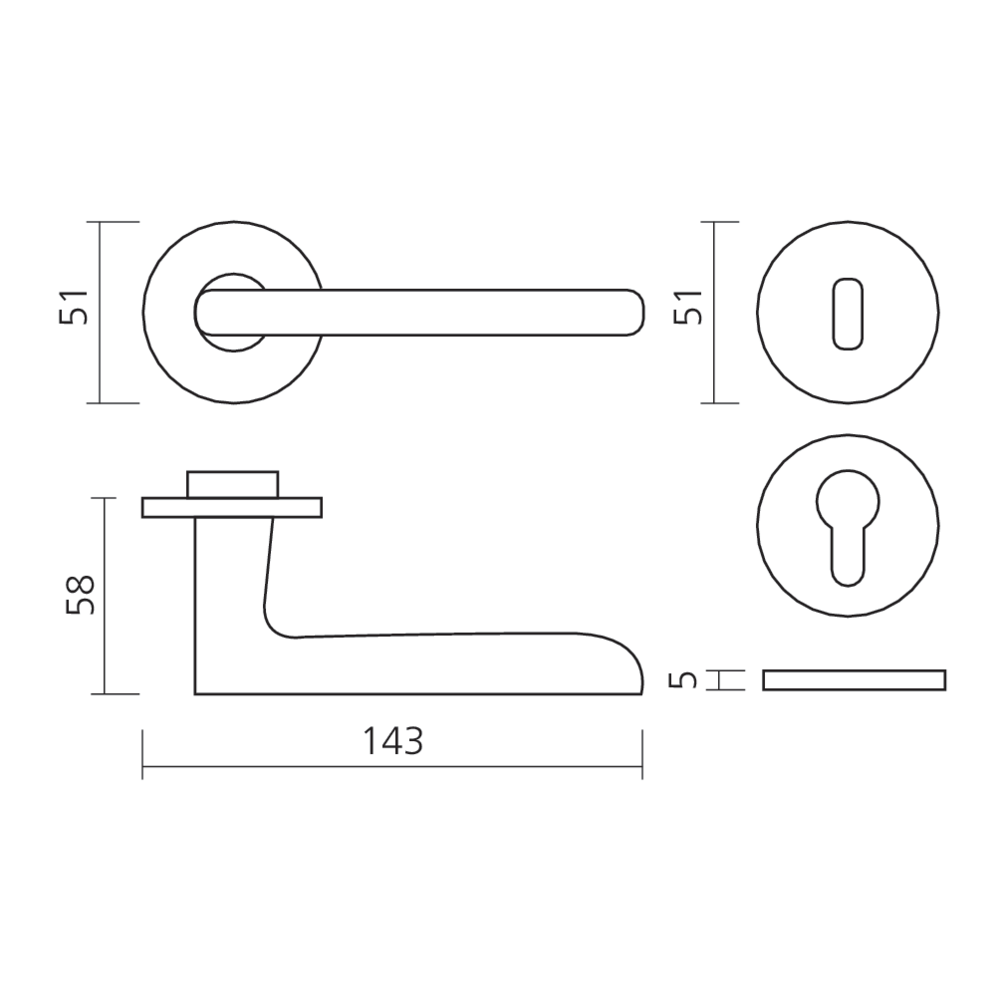 Ensemble sur rosace LUCY B