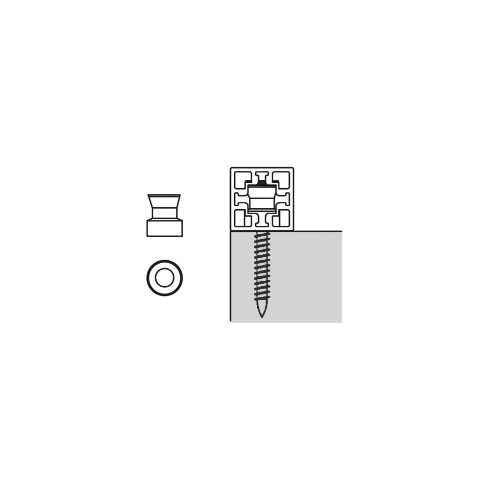 Douilles de fixation pour profil CADRO