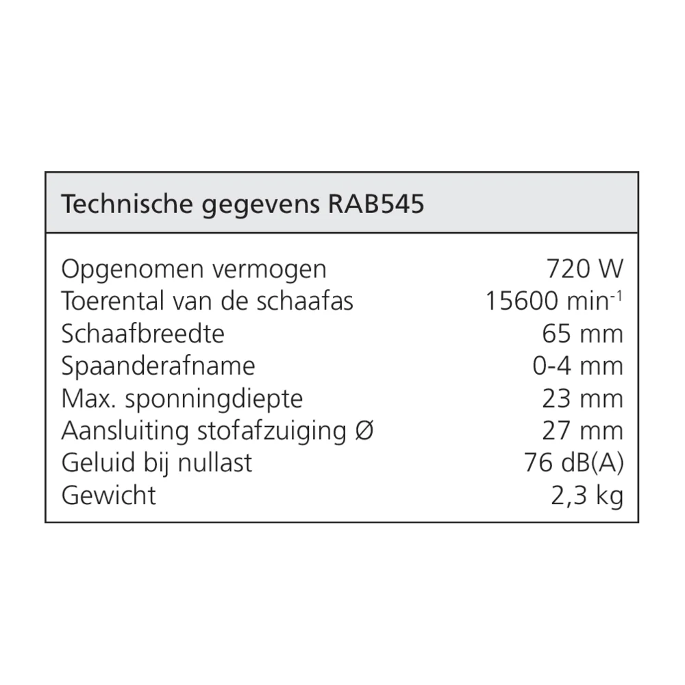 Rabot à main EHL 65