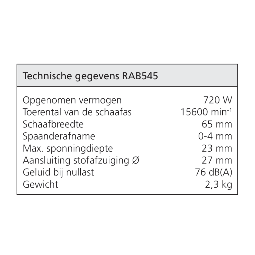 Rabot à main EHL 65