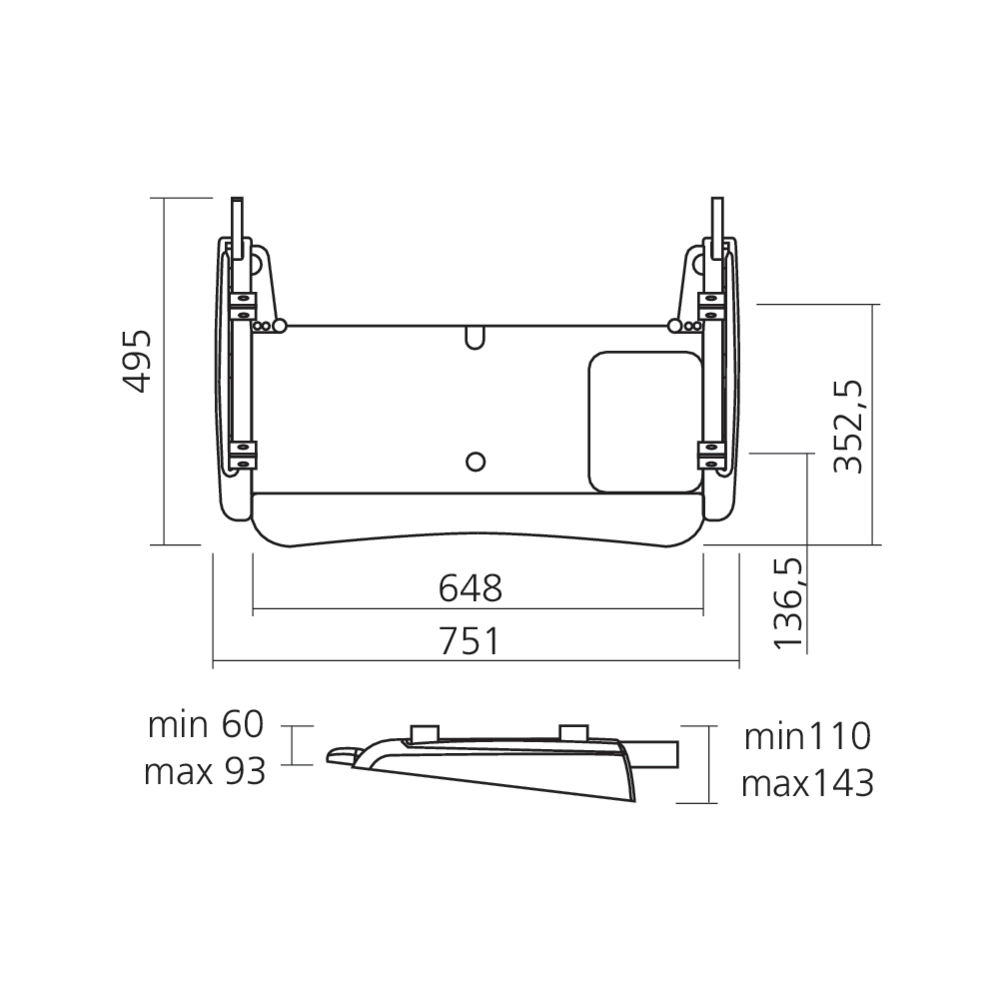 Support coulissant standard 200
