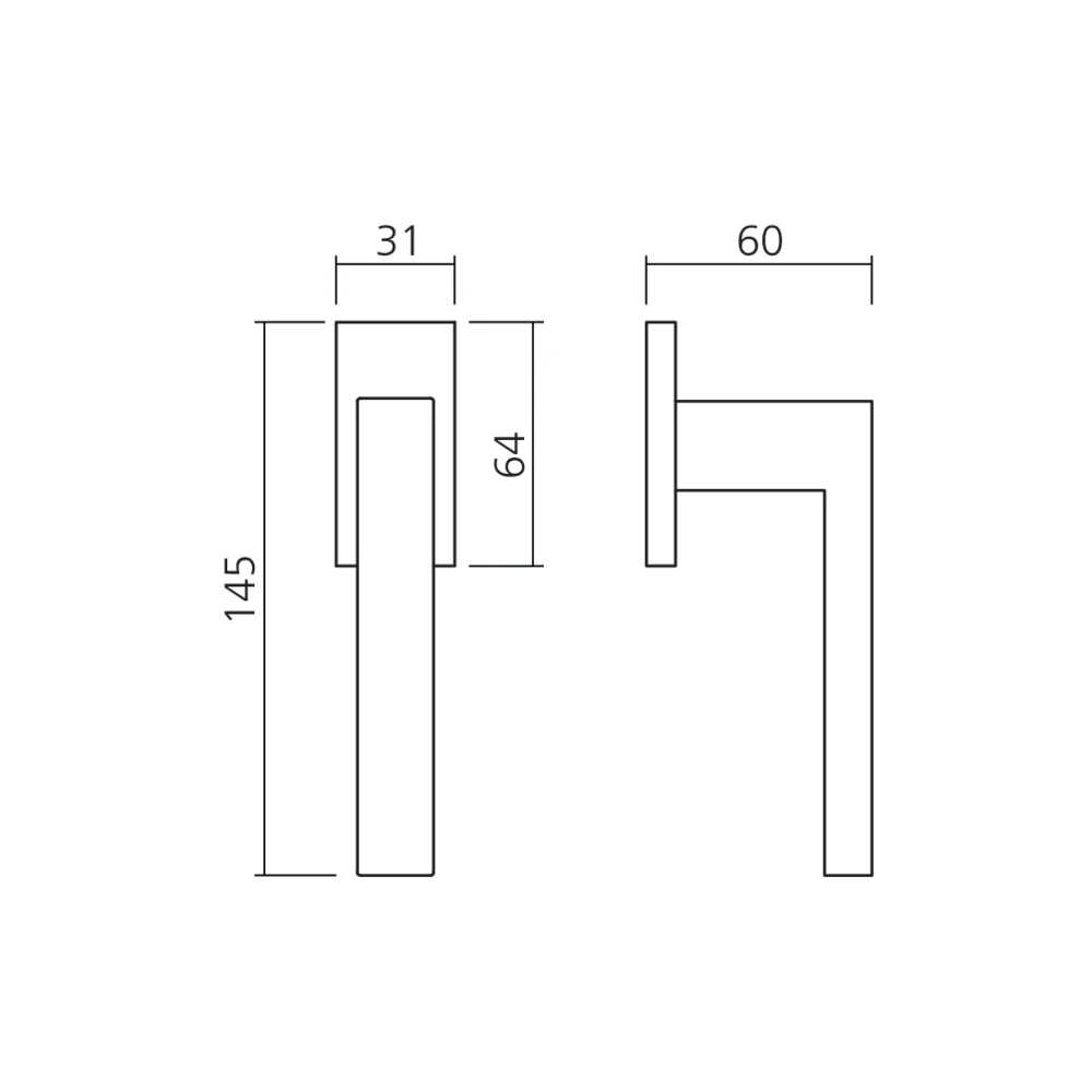 Poignée de fenêtre EDRA 02