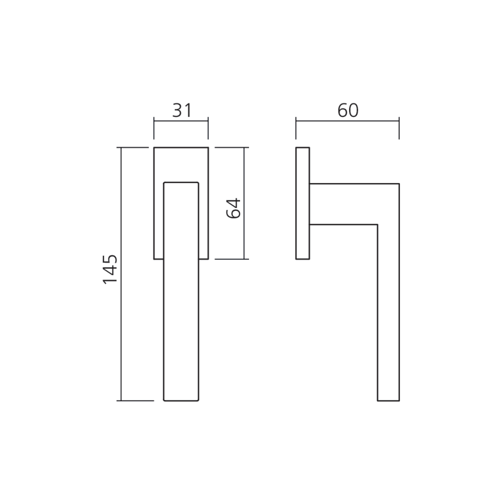Poignée de fenêtre EDRA 02