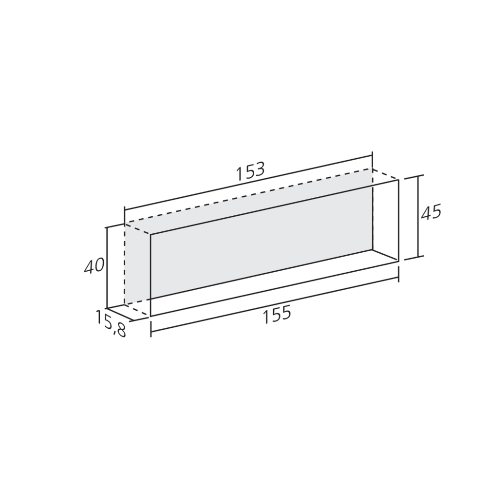 Poignée cuvette rectangle magnétique