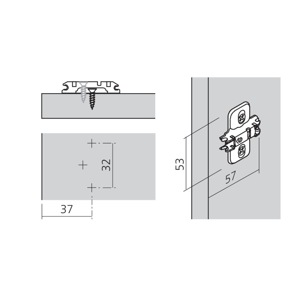 Embase CLIP à visser