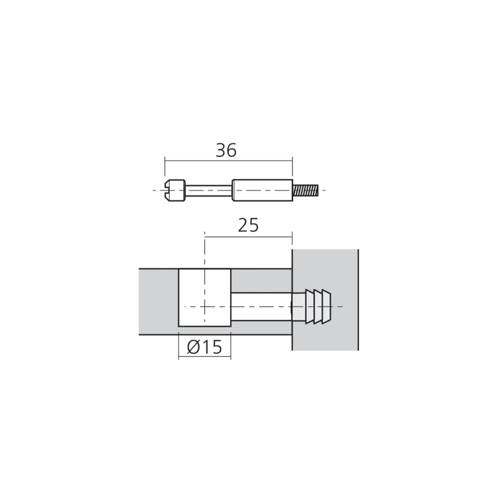 Tourillon HÉLIBLOCK filet M6