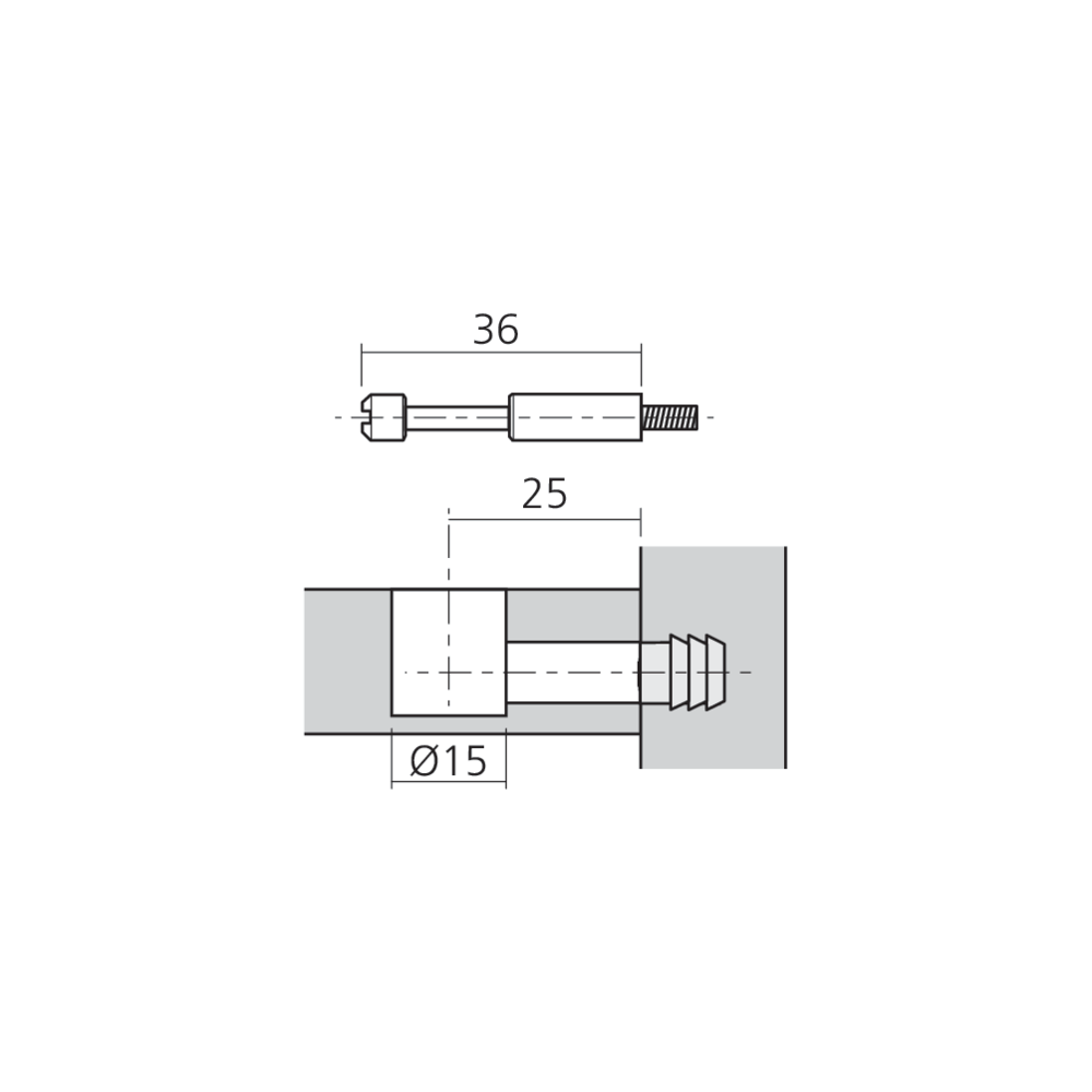 Tourillon HÉLIBLOCK filet M6