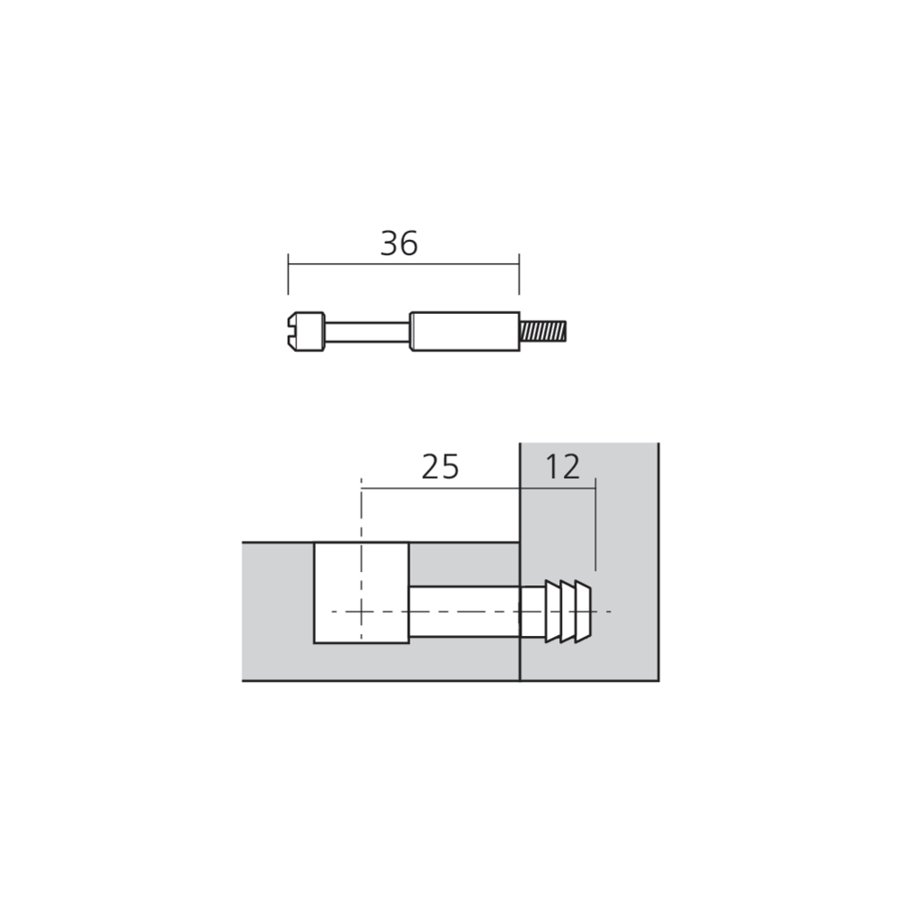 Tourillon HÉLIBLOCK filet M6