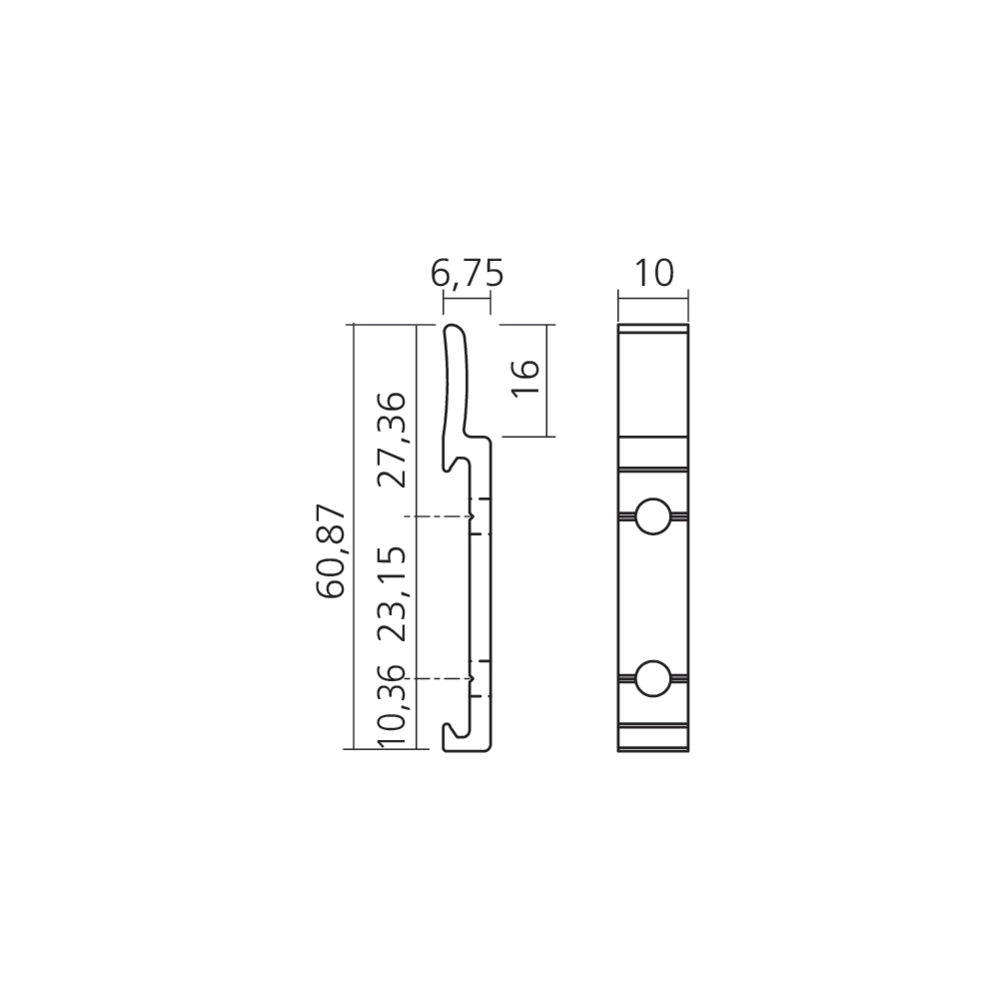 Fixateur métallique pour CRE35