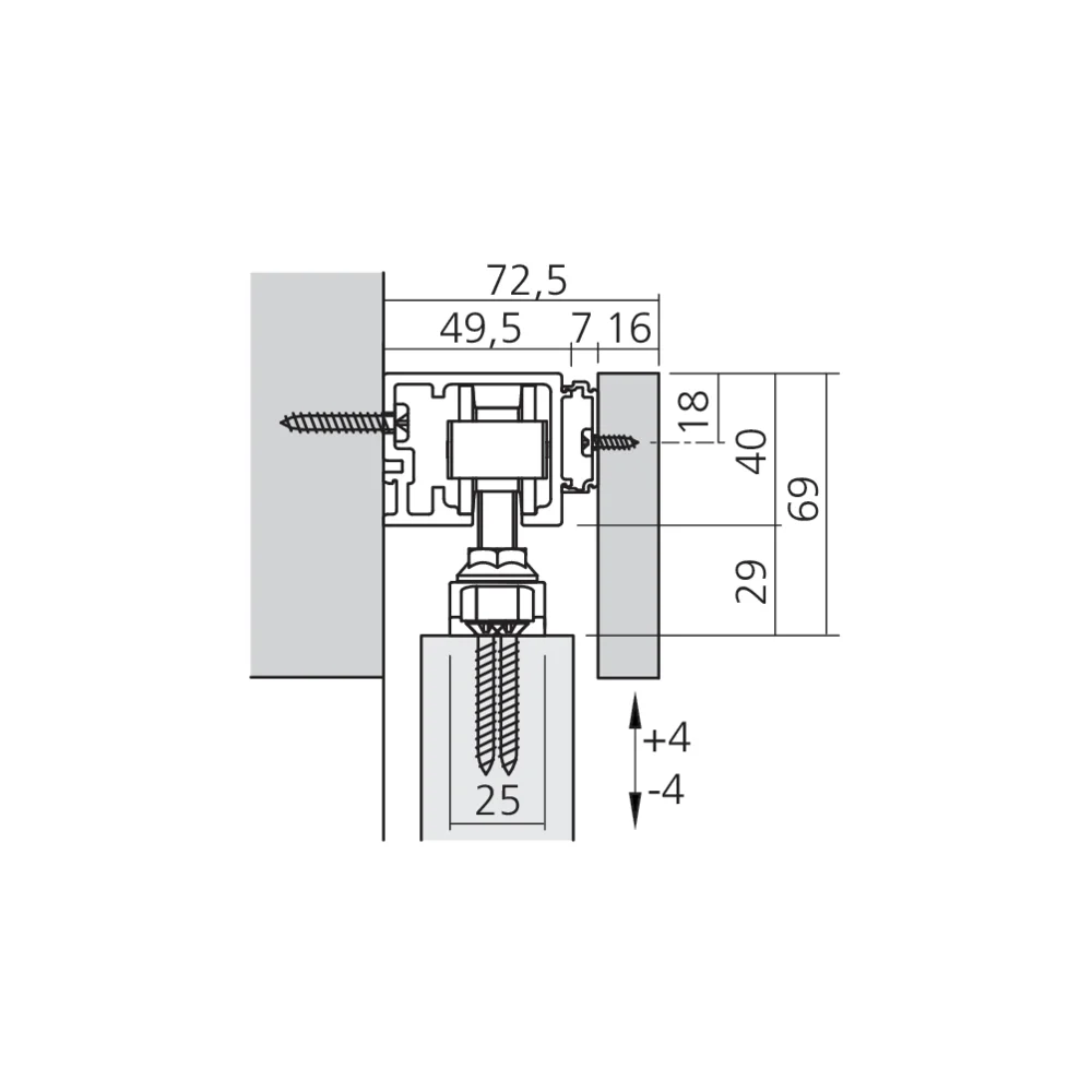 Rail pour montage mural