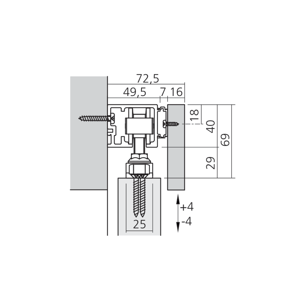 Rail pour montage mural