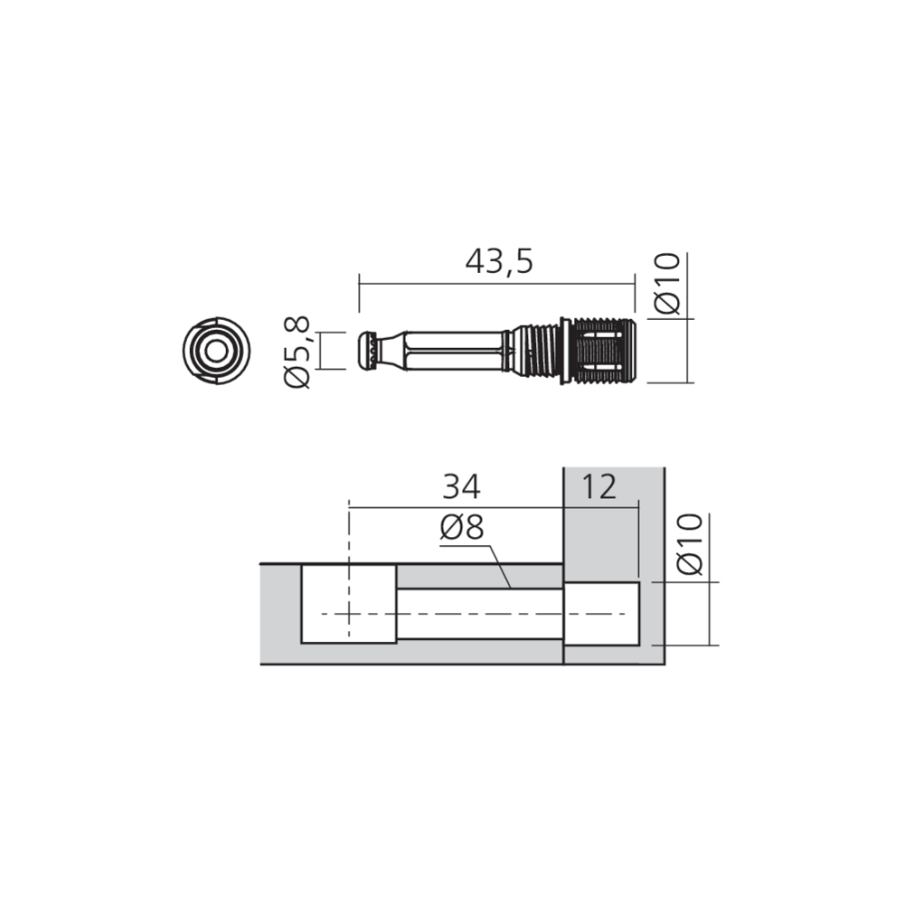 Tourillon à expansion QUICKFIT Ø10 mm