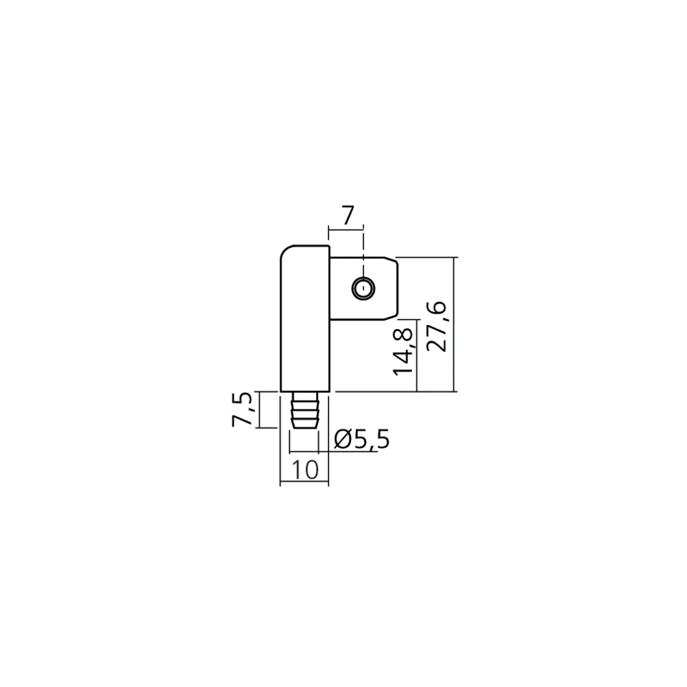 Support de coin pour rambarde