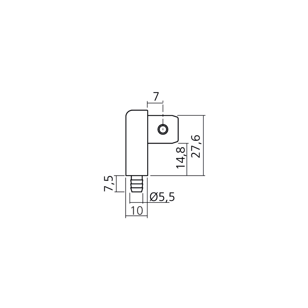 Support de coin pour rambarde
