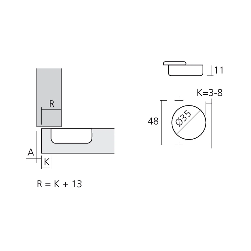Charnière pour frigo