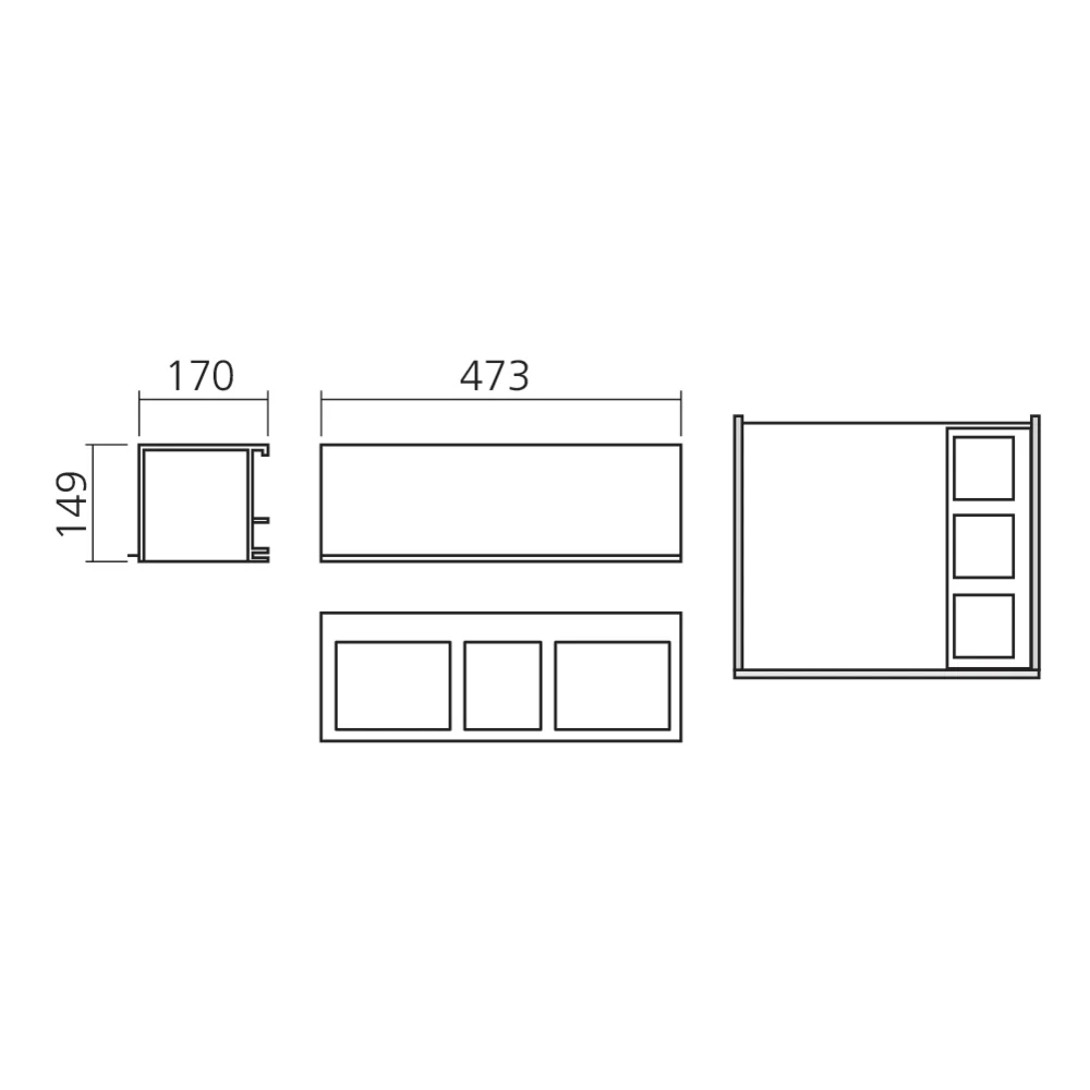 Bac SIDEBOX multi-usages pour tiroir LÉGRABOX