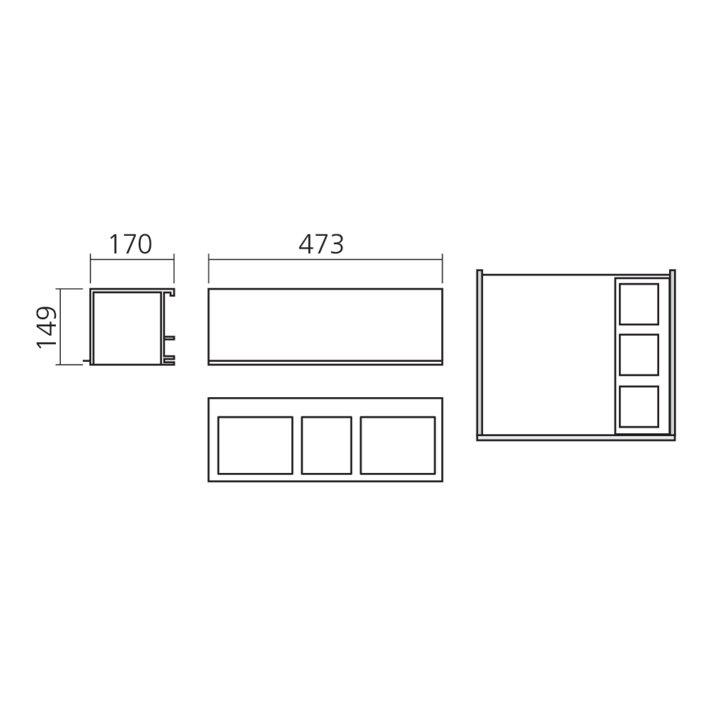 Bac SIDEBOX multi-usages pour tiroir LÉGRABOX