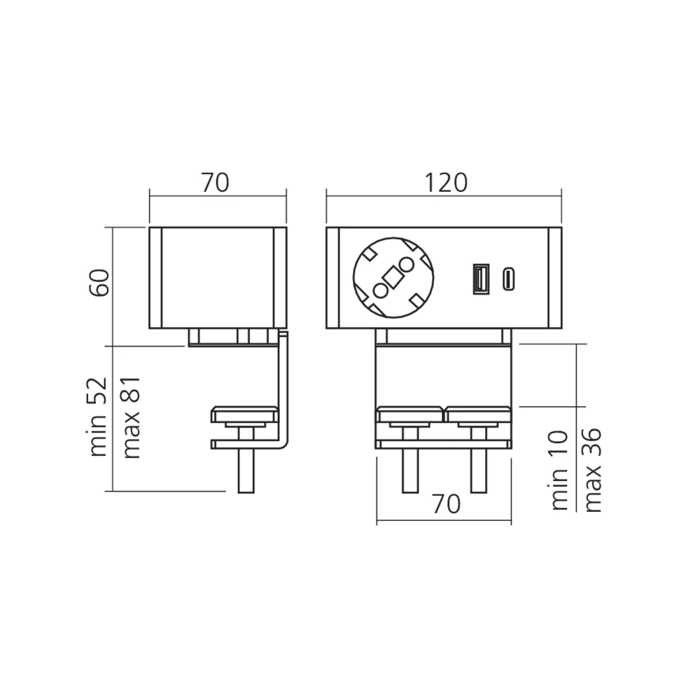 Prise multi ports et chargeur à induction Versa Q.