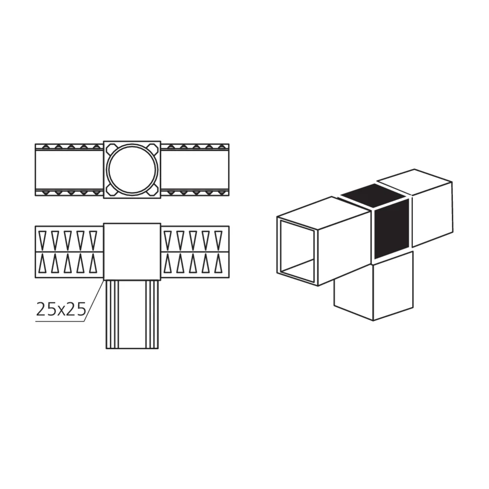 Jonction intermédiaire 3 voies