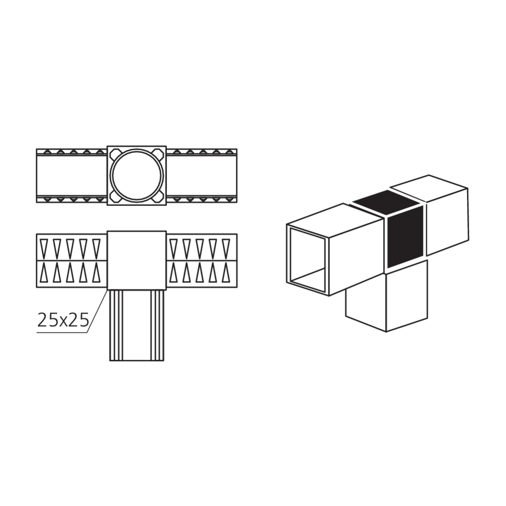 Jonction intermédiaire 3 voies