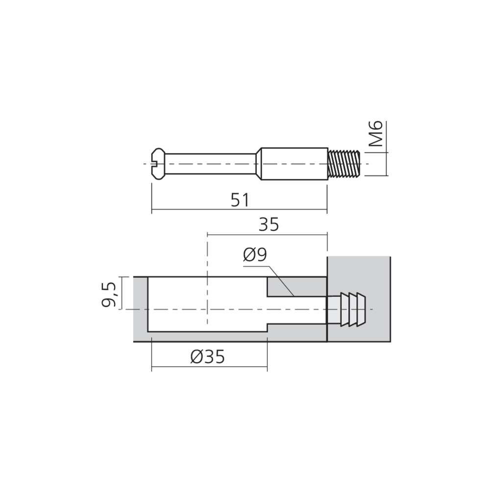 Tourillon MEGALOCK M6