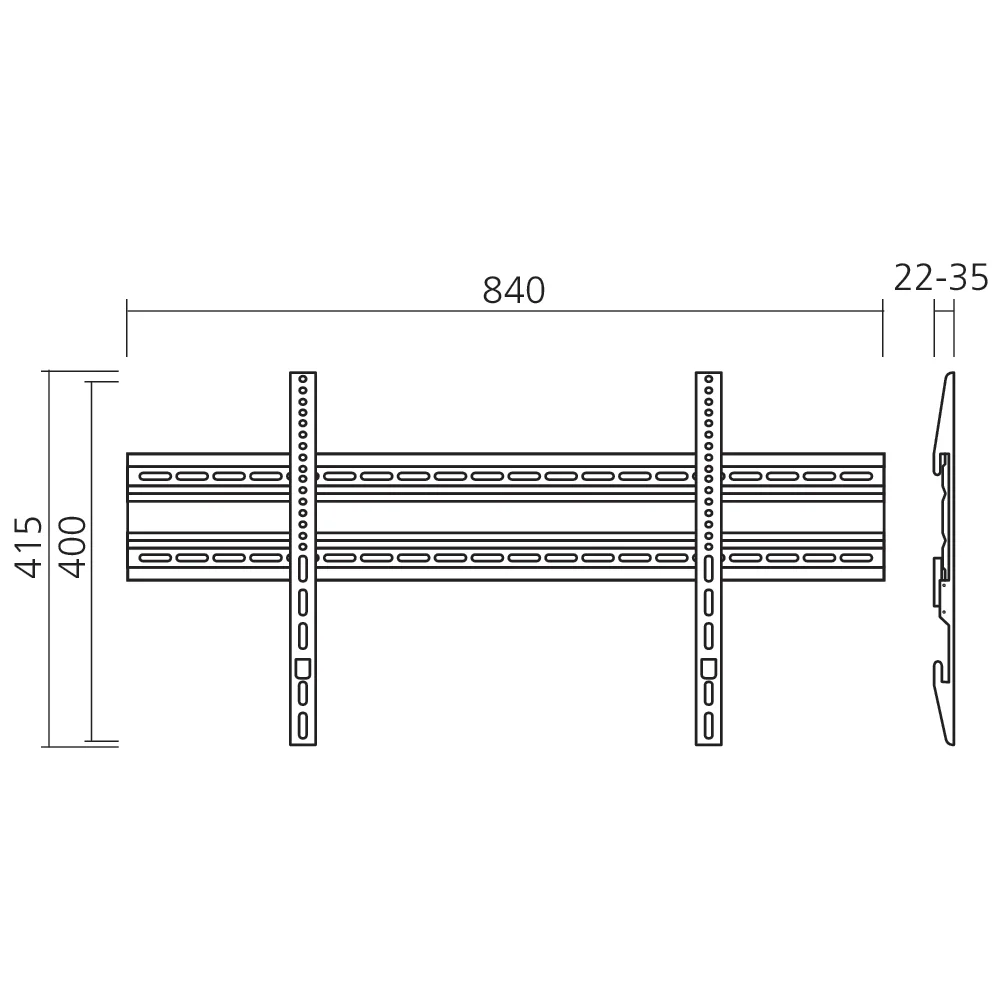 Support mural pour écran de 30'' à 63''