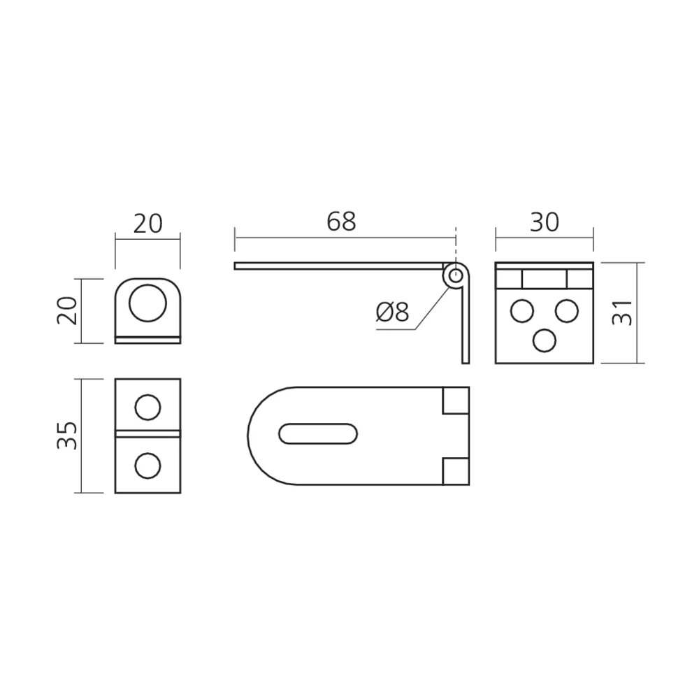 Porte-cadenas avec gâche