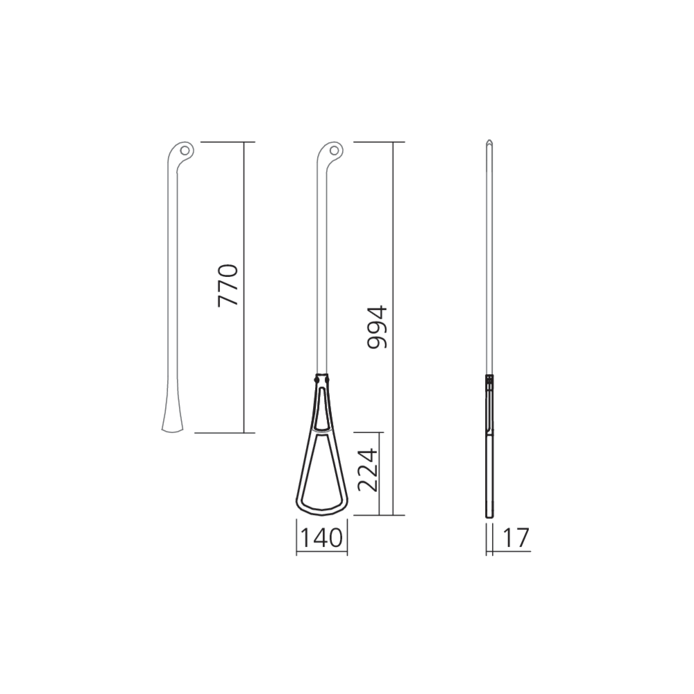 Poignée transparente pour penderie double