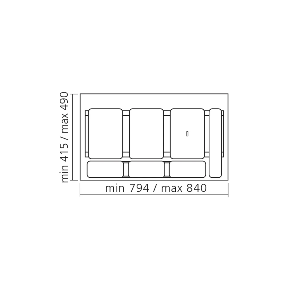 Poubelle à tri sélectif 41 L