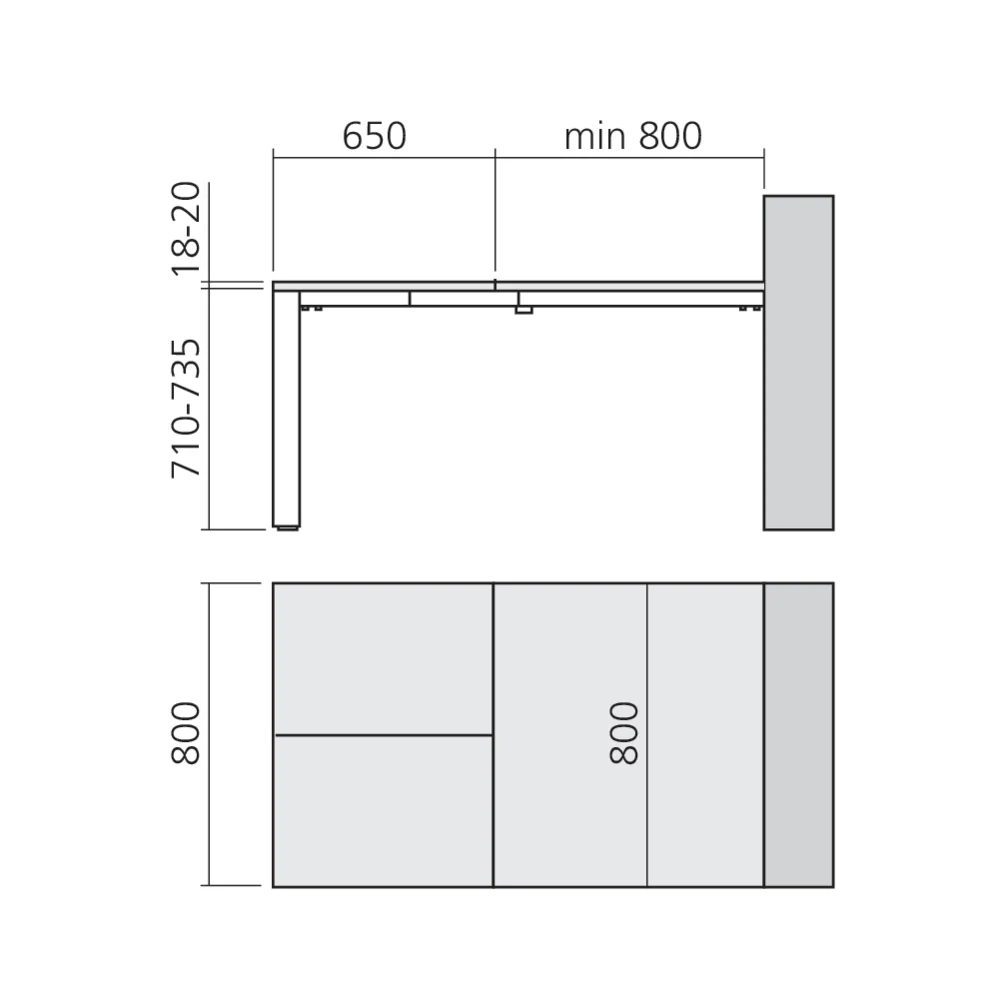 Ferrure de péninsule - rallonge VOILA CHAIR