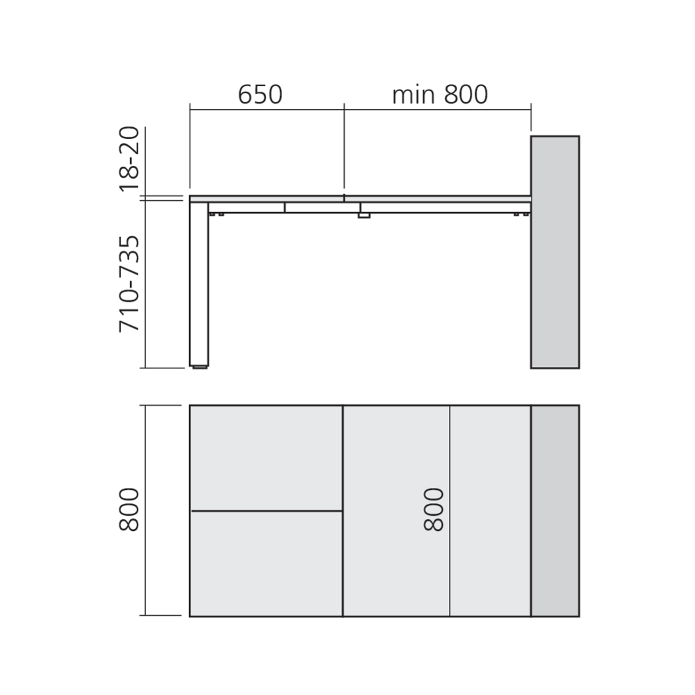 Ferrure de péninsule - rallonge VOILA CHAIR