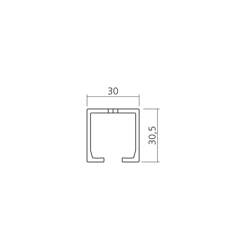 Rail roulement percé PORTA 60/100 HMT