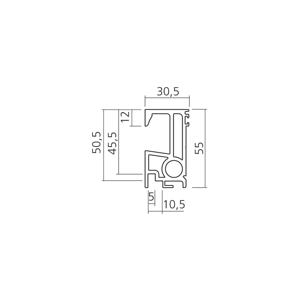 Profil poignée PS40
