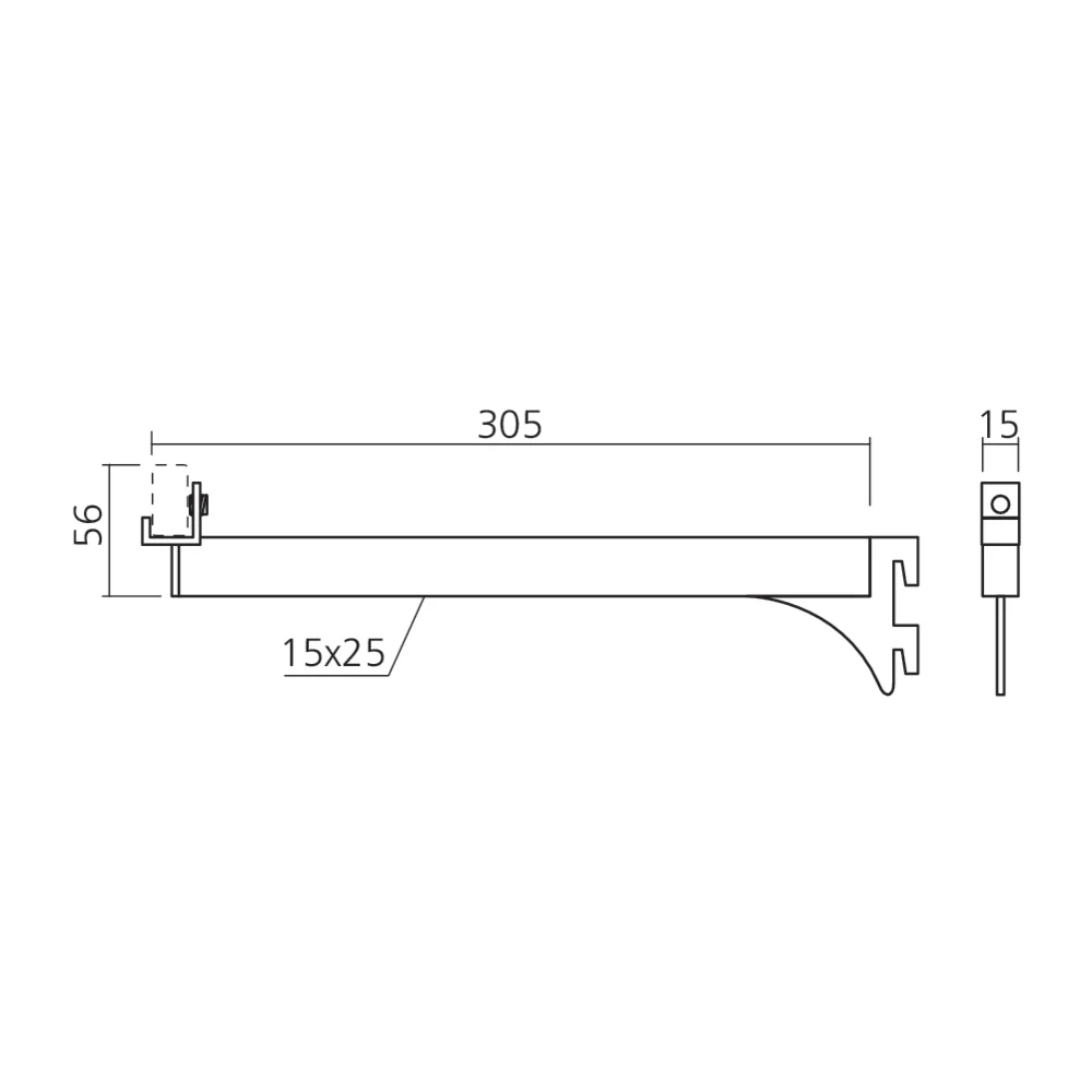 Support pour barre de penderie LOFT 2