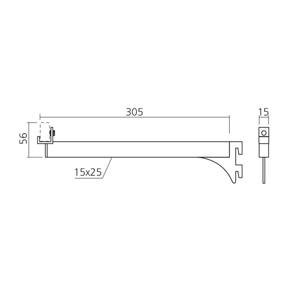 Support pour barre de penderie LOFT 2