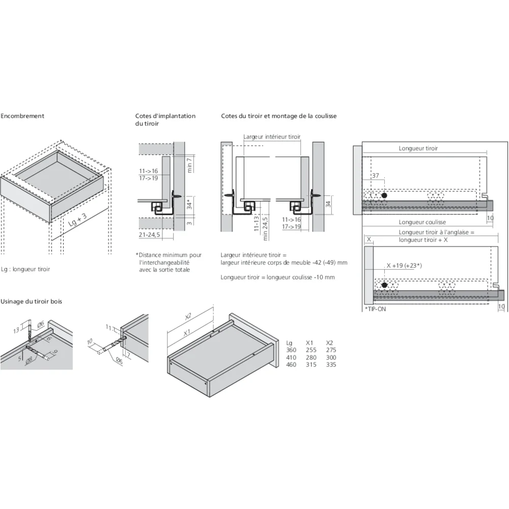 TANDEM 551H charge 30 kg avec BLUMOTION intégré