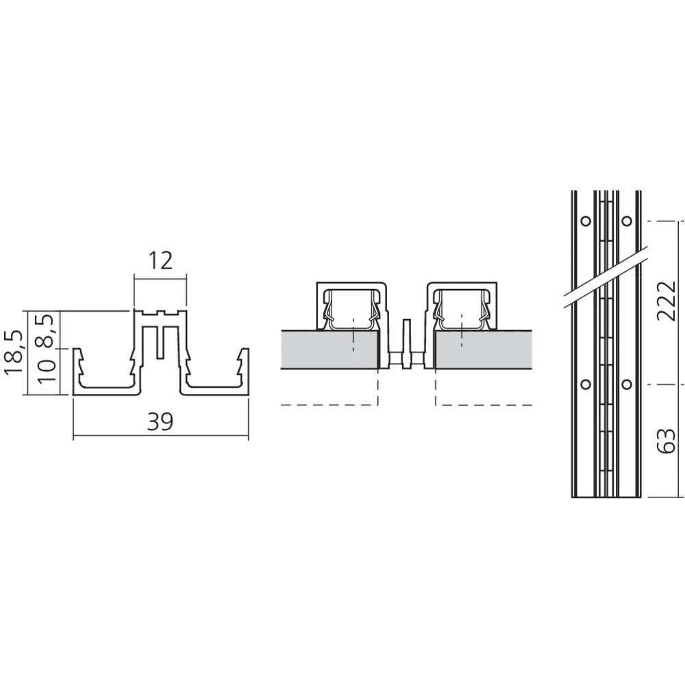 Crémaillère double perforation CR