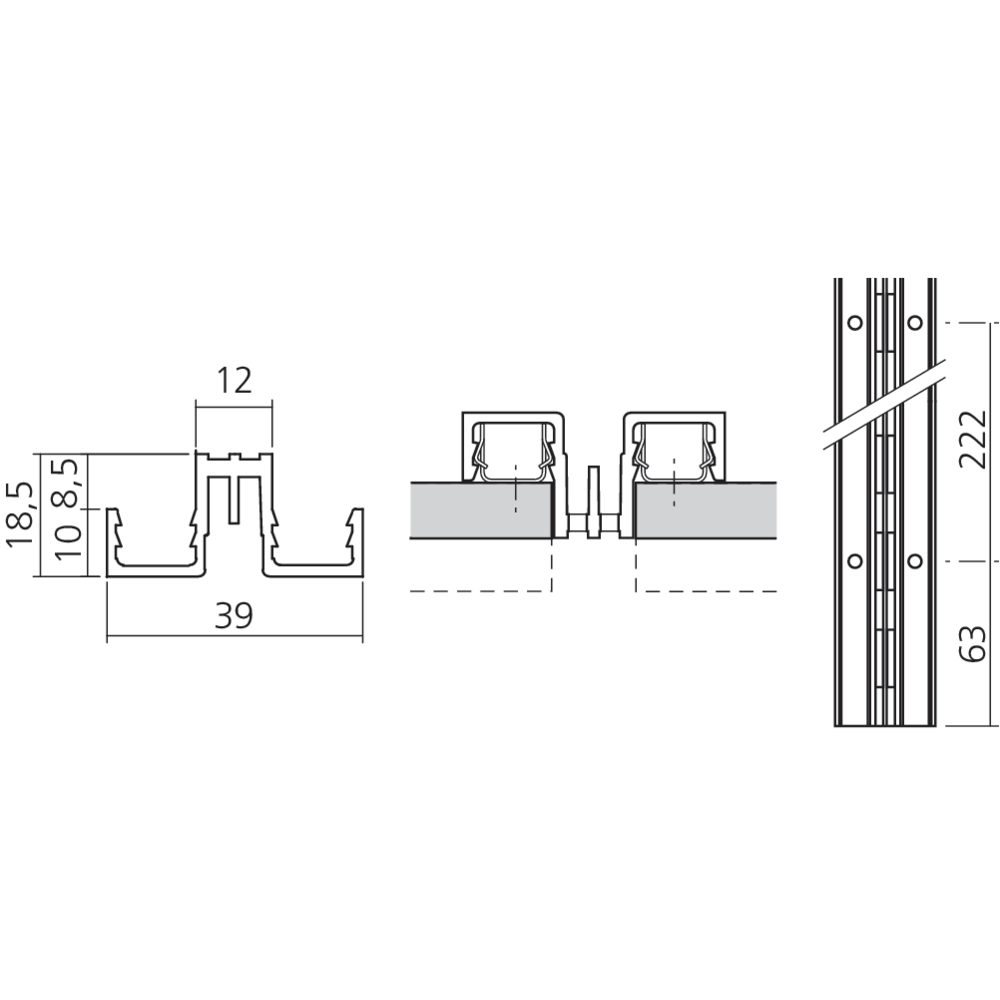 Crémaillère double perforation CR