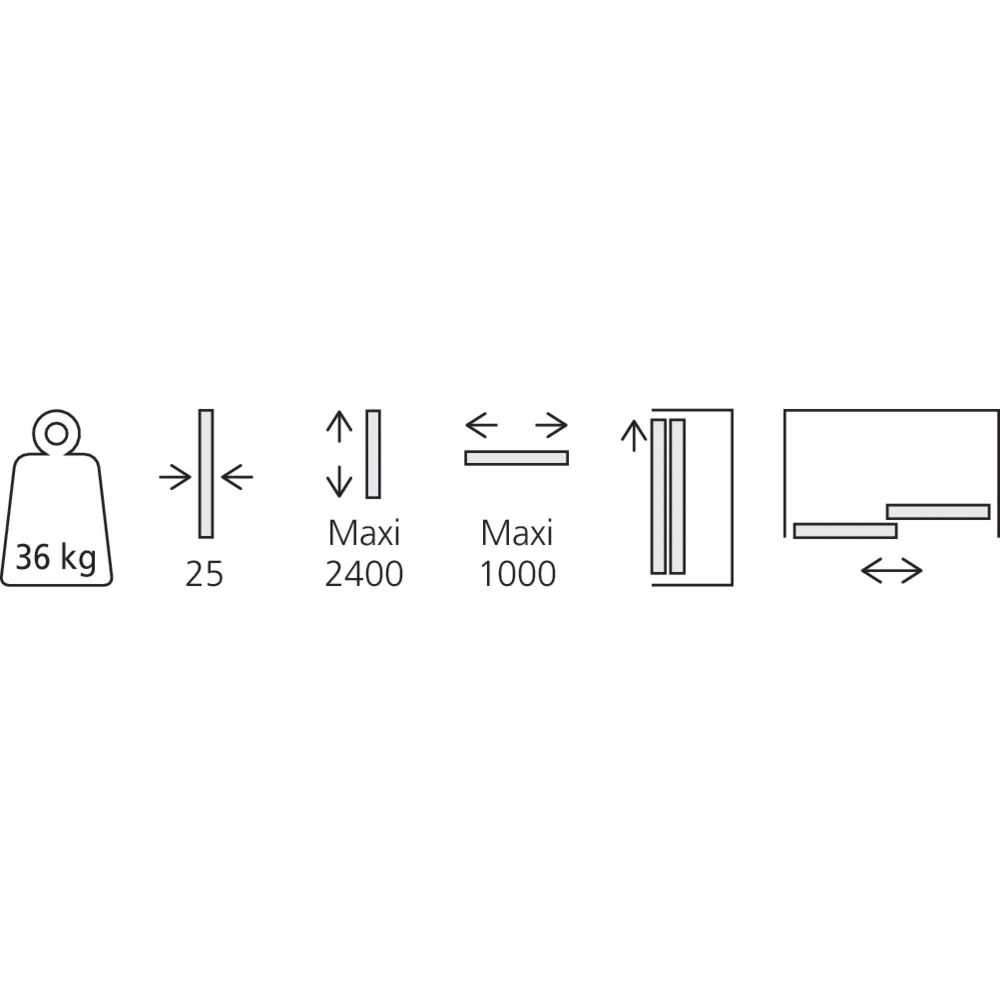 Garniture 2 portes Clipo 36 MS