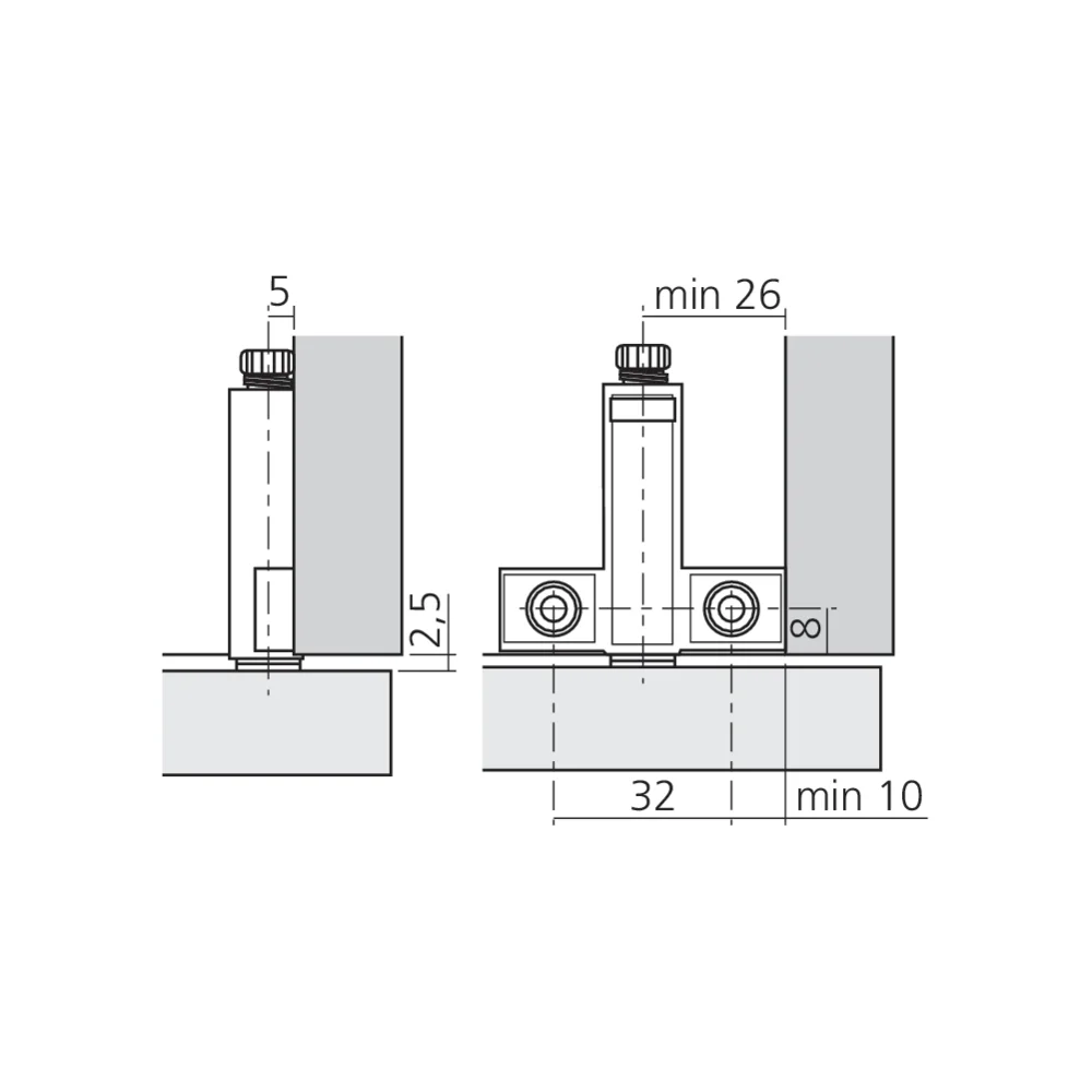 Support de loqueteau