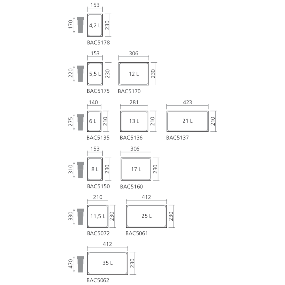 Seaux pour poubelle modulable TANDEMBOX