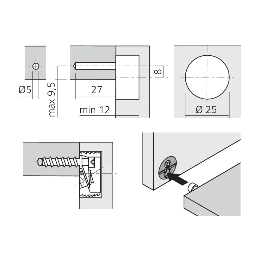 Ferrure excentrique BLUM